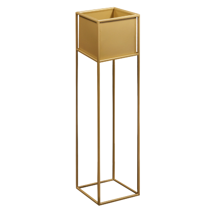 Kwietnik metalowy z doniczką LOFT 90 cm złoty