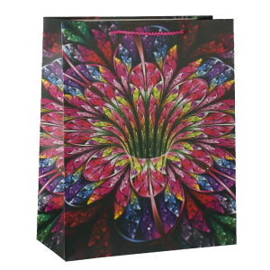 Efektowna torebka prezentowa dla niej o wymiarach 32x26x12 cm. Posiada estetyczny, wielobarwny nadruk kwiatowy oraz dwa wygodne uchwyty ułatwiające przenoszenie prezentów.