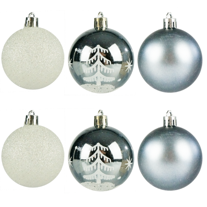 Bombki dekoracyjne 6 cm 6 szt.