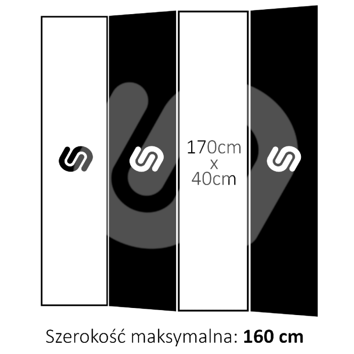 Biały parawan rattanowy wiklinowy 4-skrzydłowy 160 cm