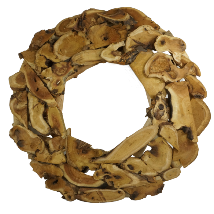 Duży drewniany wianek 50 cm wieniec z drewna - duży drewniany wianek na stroik XXL - drewniany wianek na pomnik - naturalne dekoracje - ozdoby rustykalne - dekoracje do domu - dekoracje do ogrodu