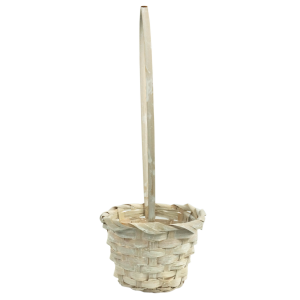 Zbliżenie na wnętrze kosza bambusowego 33 cm. Widoczny przezroczysty wkład zabezpieczający, który chroni przed przeciekaniem podczas podlewania roślin.