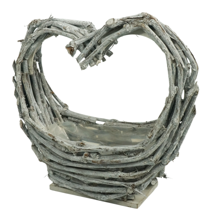 Drewniana osłonka kosz w kształcie serca 30 cm drewniana osłonka - nagrobna osłonka - osłonka na grób - kosz pod kompozycje - kos kwiatowy nagrobny - dekoracje nagrobne - drewniane ozdoby na grób pomnik - dekoracje na Wszystkich Świętych