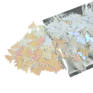 Wielokolorowe confetti w kształcie choinek o rozmiarze 2 cm, opakowanie 36 g. Doskonałe artykuły dekoracyjne na święta.
