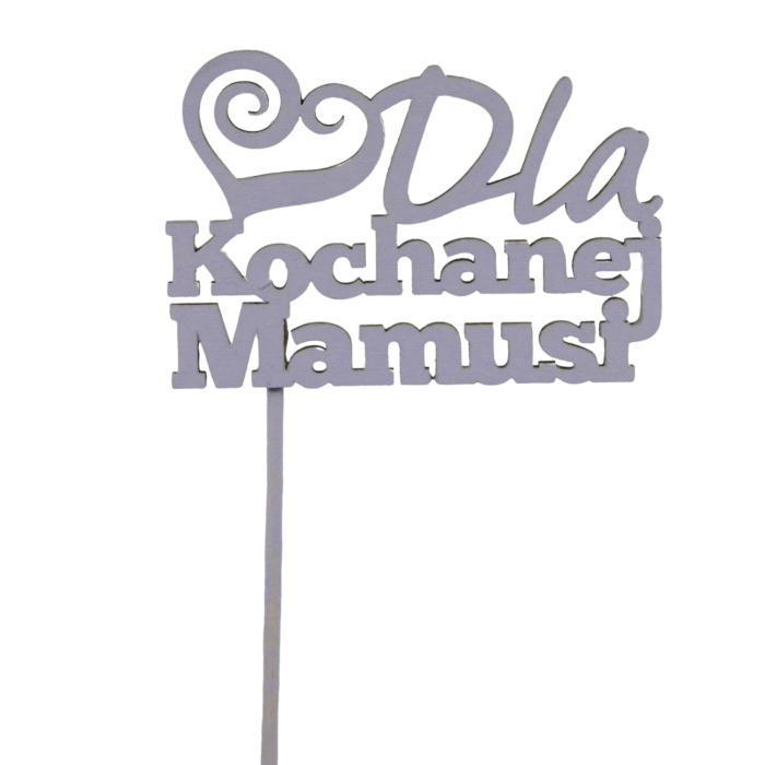 Topper Dla Kochanej Mamusi 35 cm fioletowy