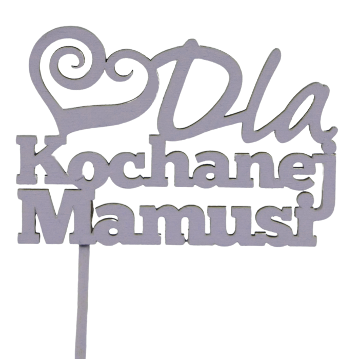 Topper Dla Kochanej Mamusi 35 cm fioletowy