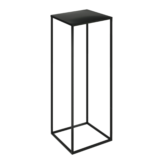 Kwietnik stojak metalowy loft 70x24x24 czarny metalowy stojak na kwiaty na stoły weselne pod kompozycje kwiatowe - nowoczesny stojak metalowy - kwietnik loftowy - kwietnik industrialny