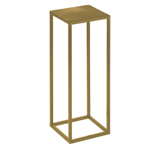 Złoty kwietnik metalowy w stylu loft o wymiarach 40x15x15 cm. Prosta, geometryczna forma idealna do wnętrz.