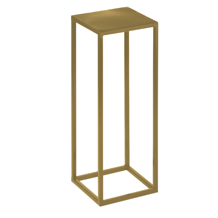 Kwietnik stojak metalowy loft 40x15x15 złoty metalowy stojak na stoły weselne - pod kompozycje na ślub salę weselną na kwiaty wiązanki elegancki złoty glamour dekoracja do salonu