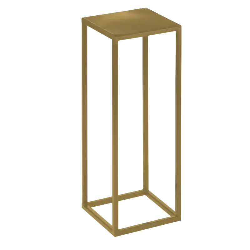 Złoty kwietnik metalowy w stylu loft o wymiarach 40x15x15 cm. Prosta, geometryczna forma idealna do wnętrz.