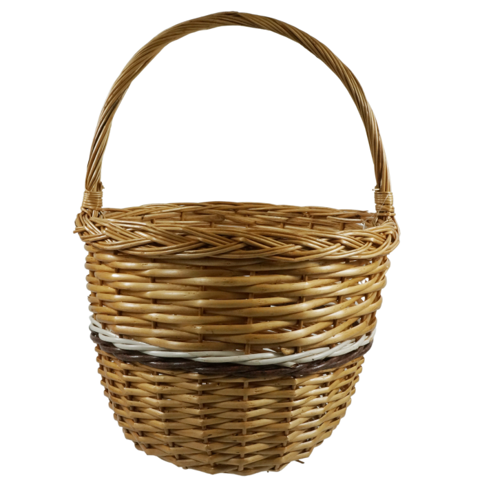Kosz wiklinowy 43 cm kosze  z wikliny producent - koszyki wiklinowe - kosz piknikowy - koszyk premium - koszyk z wikliny - duży pojemny kosz wiklinowy