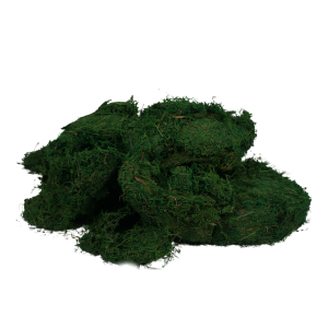 Widok z szerszej perspektywy na opakowanie 1 kg zielonego mchu. Produkt stanowi doskonały susz kwiatowy do różnorodnych aranżacji florystycznych.