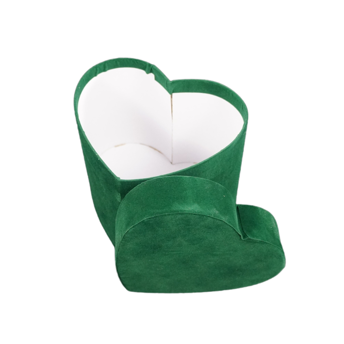 Welurowy flowerbox 15 cm zielony