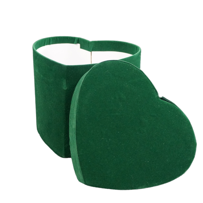 Welurowy flowerbox 15 cm zielony