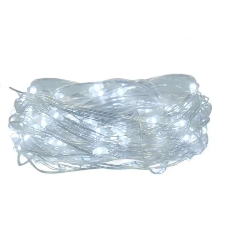 Lampki 30 LED światło zimne na elastycznym druciku. Świecące ozdoby i lampki LED idealne do dekoracji wnętrz, kompozycji świątecznych oraz roślin.