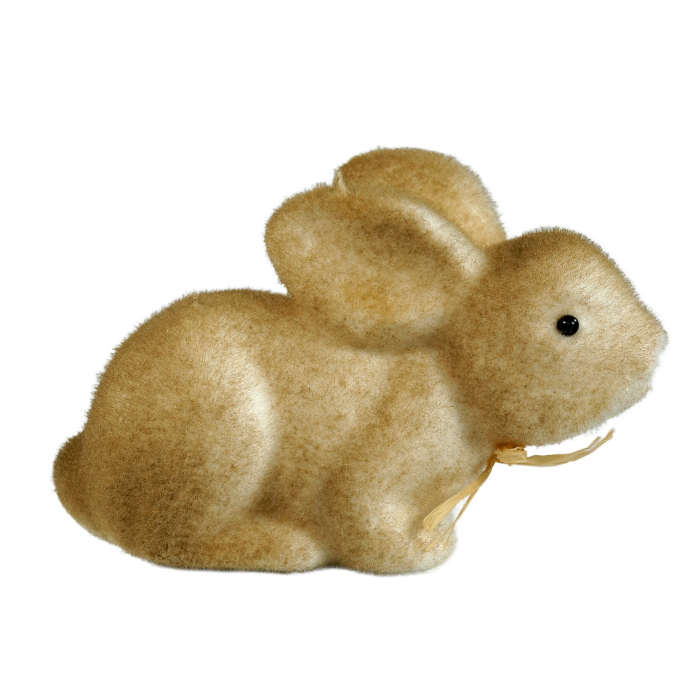 Brązowy zając flokowany 20 cm