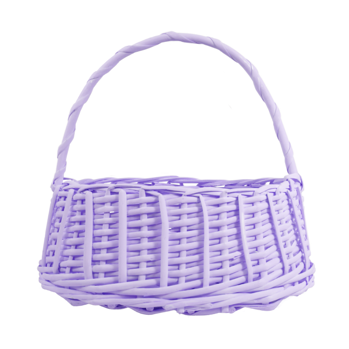 Fioletowy kosz wiklinowy 25 cm