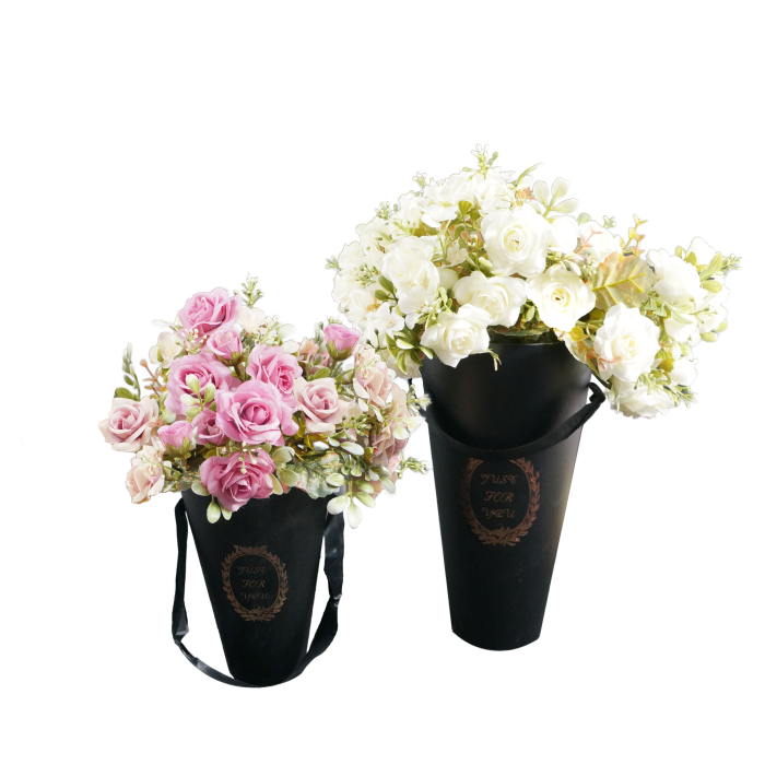 Czarny flowerbox 20 cm