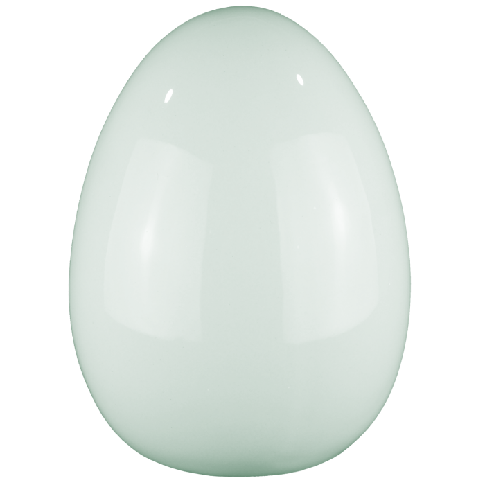 Gładkie jajko ceramiczne o wysokości 20 cm w stonowanym kolorze. Ta dekoracyjna pisanka o nowoczesnym kształcie to stylowy dodatek do każdego wnętrza na Wielkanoc.