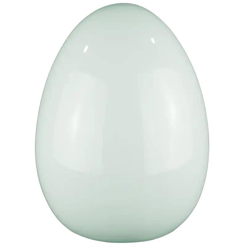 Gładkie jajko ceramiczne o wysokości 20 cm w stonowanym kolorze. Ta dekoracyjna pisanka o nowoczesnym kształcie to stylowy dodatek do każdego wnętrza na Wielkanoc.