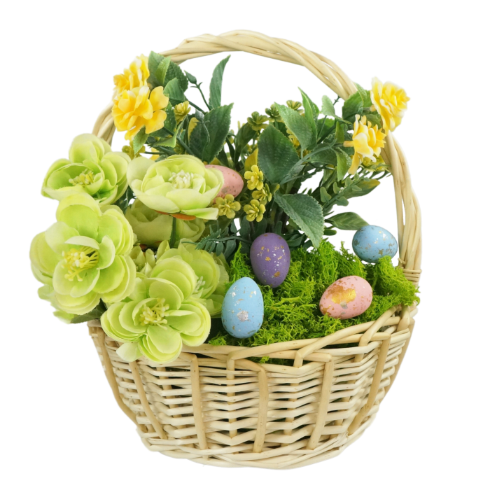 Wielkanocny kosz wiklinowy 26 cm naturalny