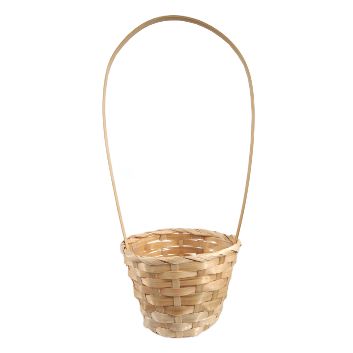 Kosz bambusowy 31 cm kosz kwiatowy pod kompozycje - Dzień Matki - podziękowanie dla rodziców - ślub i wesele