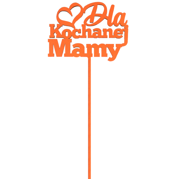 Pomarańczowy Topper Dla Kochanej Mamy 35 cm