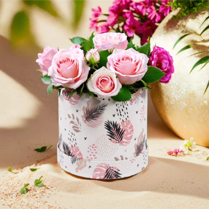 Komplet flowerboxów 3 szt.
 flowerboxy zestaw 3 szt.
Komplet flower boxów pudełka prezentowe w kwiaty Dzień Matki urodziny