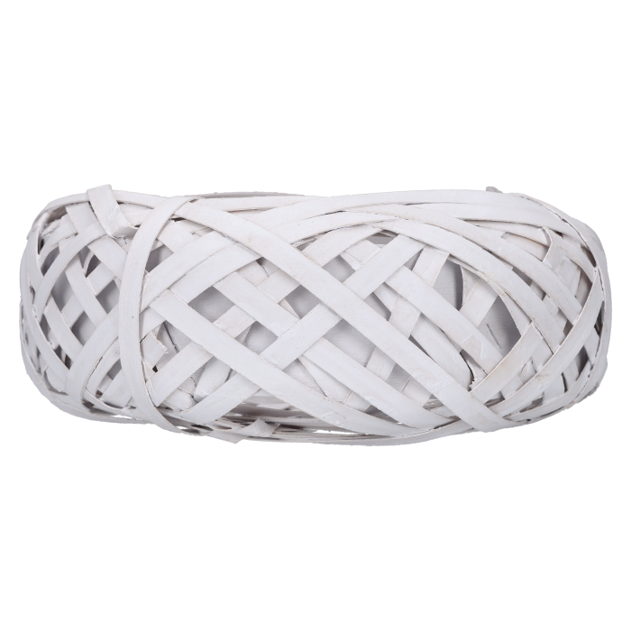 Osłonka rattanowa 25 cm biała wiklinowa osłonka na kwiaty - rattanowa doniczka - okrągła wiklinowa osłonka biała