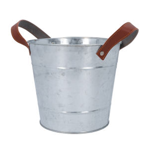 Zbliżenie na metalową osłonkę 18 cm, ukazujące detale wykonania oraz mocowanie uchwytów z ekoskóry.