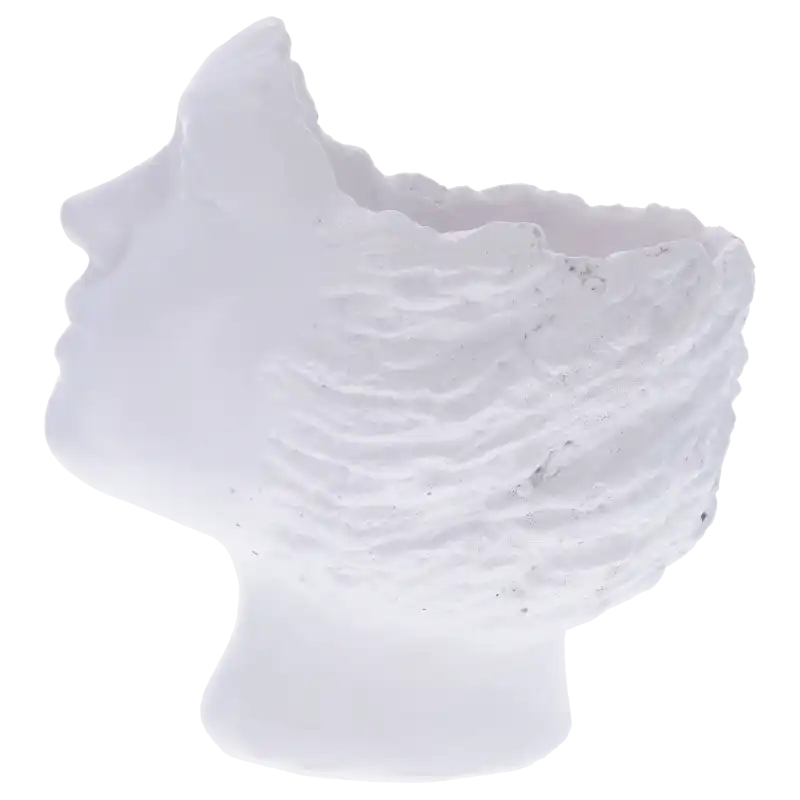 Profil osłonki gipsowej głowy o wymiarach 25x18x24 cm. Elegancki dodatek do wnętrz stylizowany na rzeźbę antyczną.