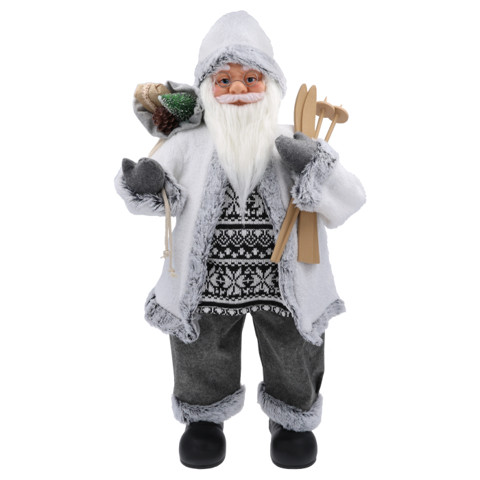 Mikołaj XXL, figura Mikołaja 85 cm, dekoracja świąteczna, ozdoba na Boże Narodzenie, luksusowy Mikołaj, centralna dekoracja bożonarodzeniowa, prezent bożonarodzeniowy