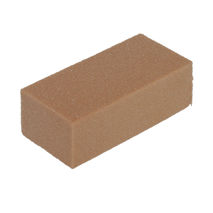 Sucha gąbka florystyczna Victoria SEC w kształcie prostopadłościanu o wymiarach 23x11x7,5 cm, przeznaczona do mocowania kompozycji ze sztucznych i suszonych kwiatów.