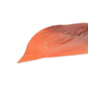 Krawędź pomarańczowego liścia piankowego w zbliżeniu. Widoczna grubość 2 mm oraz precyzyjne wykończenie krawędzi elastycznego materiału.