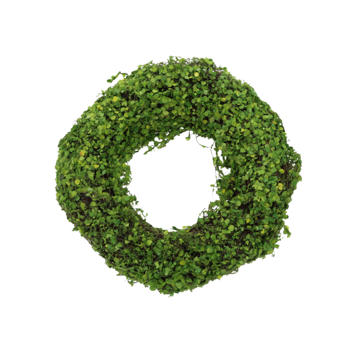 zielony wianek, wianek z faszyny, wianek 25 cm, dekoracje naturalne, wianek bożonarodzeniowy, ozdoba nagrobna, wianek weselny, zielone listki, wianek na drzwi, dekoracje DIY