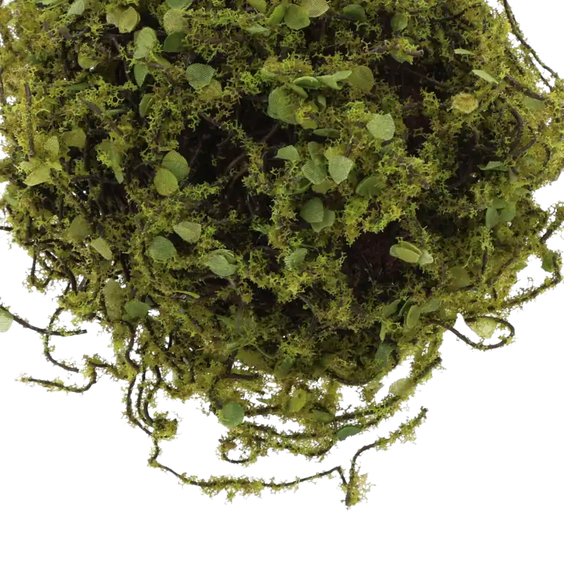 Zbliżenie na strukturę imitującą mech w zielonej kuli 14 cm. Element wykorzystywany w kategorii kule ozdobne.