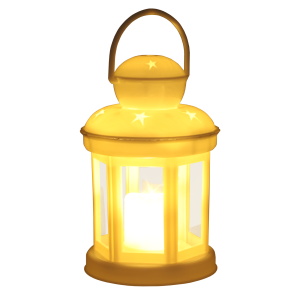 Zbliżenie na biały lampion LED w gwiazdki, który emituje ciepłe, jasne światło. Widoczna struktura lampionu oraz świecący wkład wewnątrz na czystym tle.