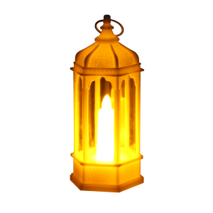 Biały lampion LED włączony, emitujący ciepłe, nastrojowe światło. Idealny dodatek na Boże Narodzenie.