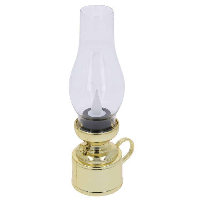 złota lampa naftowa LED 19 cm, lampa LED na baterie, dekoracja świąteczna, imitacja płomienia świecy, migające światło LED, elegancka lampa LED, dekoracja na stół, przenośna lampa naftowa, lampa LED na okno, lampa na prezent, dekoracja ogrodu lub balkonu
