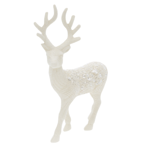 Renifer świąteczny 22 cm w ujęciu z przodu, ukazujący detaliczne wykończenie rogów oraz błyszczącą powierzchnię dekoracji.