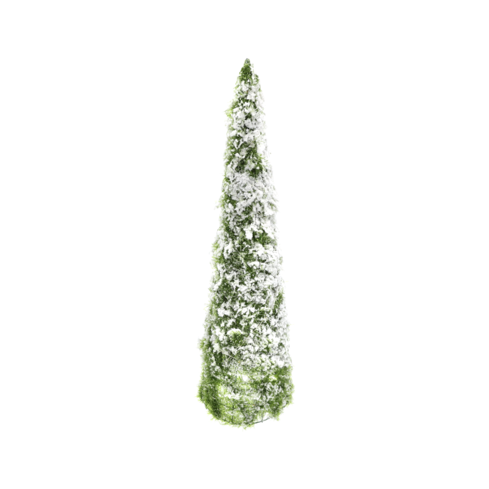 Świecąca ośnieżona choinka o wysokości 40 cm z 20 diodami LED. Dekoracja świąteczna o naturalnym wyglądzie gałązek.