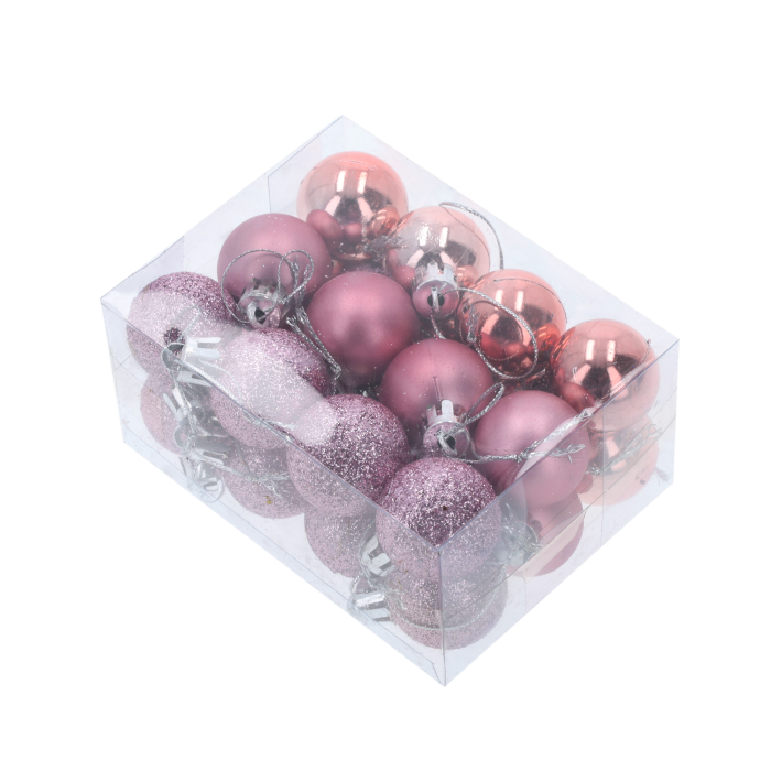 bombki choinkowe, różowe bombki, ozdoby na choinkę, nietłukące bombki, dekoracje świąteczne, bombki 3 cm, brokatowe bombki, świąteczne dekoracje, bożonarodzeniowe bombki, różowe ozdoby