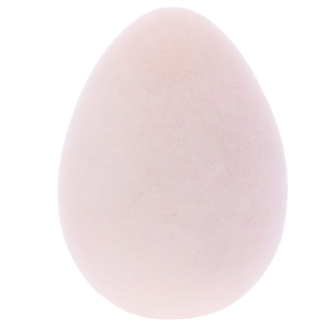 Flokowane jajo w kolorze jasnego różu o wysokości 15 cm. Aksamitna powierzchnia dekoracji sprawia, że jest to idealny element do wielkanocnych stroików.