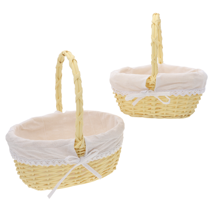 kosze wiklinowe, kosz wiklinowy, kosze na święconkę, kosze wielkanocne, kosze owalne, kosze żółte, kosze z materiałem, kosze prezentowe, kosze kwiatowe, kosze delikatesowe