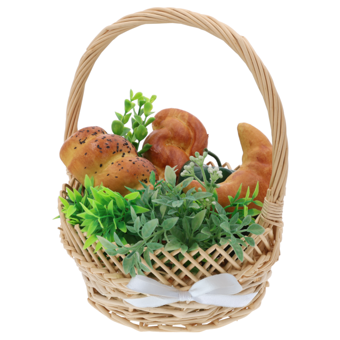 Okrągły kosz wiklinowy 25 cm, kosz na święconkę, kosz wielkanocny, kosz prezentowy, Pepco, Homla, Jysk.