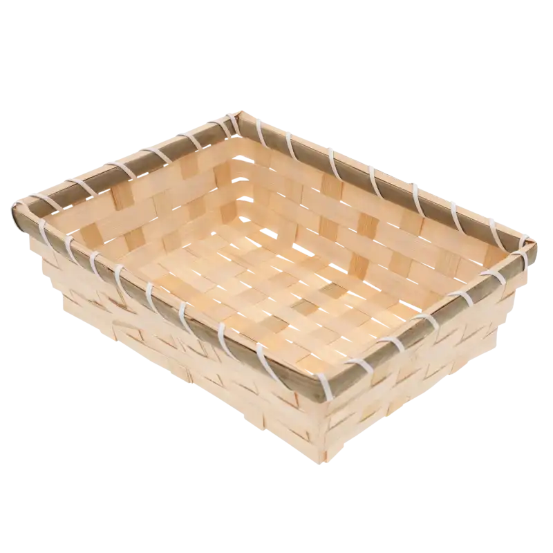 Naturalny kosz z łuby o wymiarach 25x19 cm. Estetyczna łubianka o plecionej strukturze, idealna baza do Twoich dekoracji.