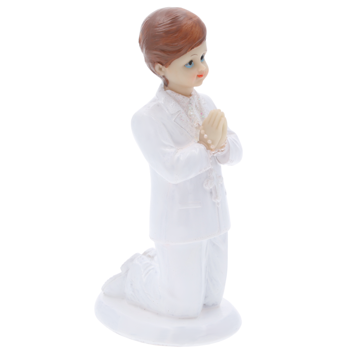 Figurka komunijna chłopiec 17 cm, pamiątka komunii chłopiec, prezent na komunię, aniołek komunijny, Pepco, Homla, Jysk.