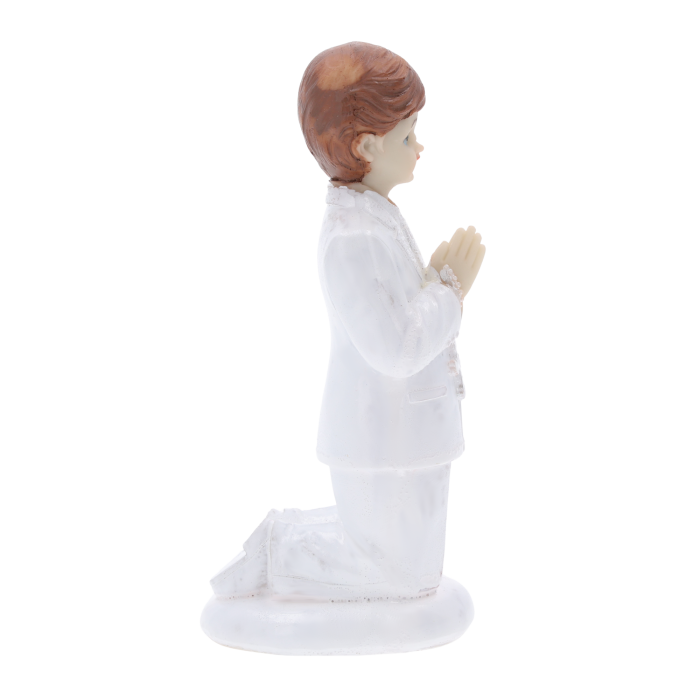Figurka komunijna chłopiec 14 cm, pamiątka komunii chłopiec, prezent na komunię, aniołek komunijny, Pepco, Homla, Jysk.
