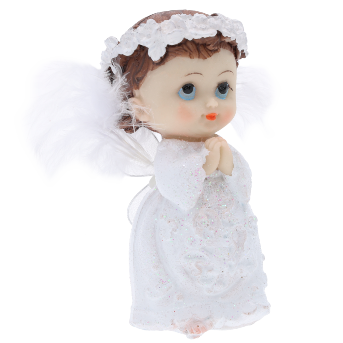 Aniołek komunijny dziewczynka 10 cm Trend Deco, prezent na komunię, figurka aniołka, Pepco, Homla, Jysk.