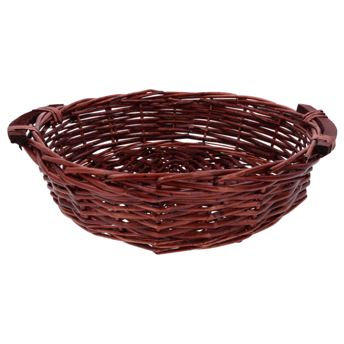 okrągły kosz wiklinowy 35 cm, kosz wiklinowy brązowy, kosz na kwiaty wiklina 35 cm, kosz na pieczywo wiklinowy 35 cm, kosz na owoce wiklinowy 35 cm, kosz prezentowy wiklinowy 35 cm, kosz do przechowywania wiklinowy 35 cm, mały kosz wiklinowy okrągły